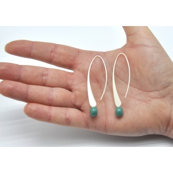 ED10-petrol - 3700982209084 - Ceraselle - Longues boucles d\'oreille Vert turquoise