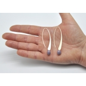 Longues boucles d\'oreille Violet