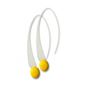 Longues boucles d'oreille Jaune