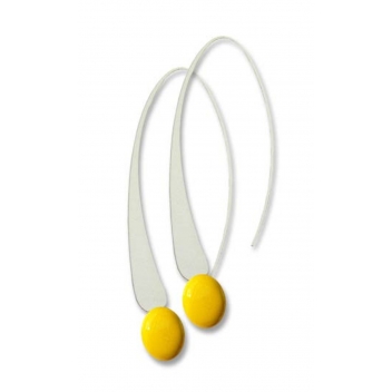 ED10-yellow - 3700982209114 - Ceraselle - Longues boucles d\'oreille Jaune - 3