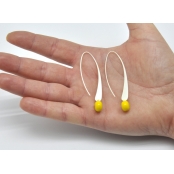 Longues boucles d'oreille Jaune