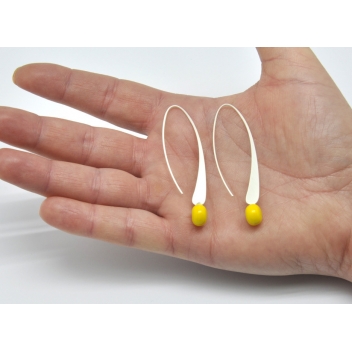 ED10-yellow - 3700982209114 - Ceraselle - Longues boucles d\'oreille Jaune