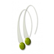 Longues boucles d'oreille Vert pomme