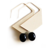 Boucles d\'oreille Hexagone Noir