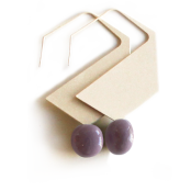 Boucles d\'oreille Hexagone Violet