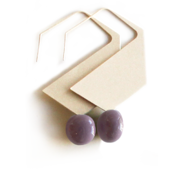 ED11-violet - 3700982251823 - Ceraselle - Boucles d'oreille Hexagone Violet