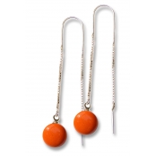 Boucles d\'oreille Chaine pendante Orange