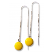 Boucles d'oreille Chaine pendante Jaune