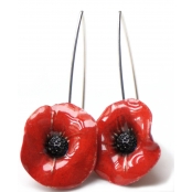 Boucles d'oreille Coquelicot