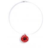 Collier  sur câble Coquelicot Petit modèle