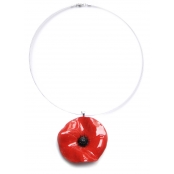 Collier  sur câble Coquelicot Grand modèle