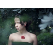 Collier  sur câble Coquelicot Grand modèle