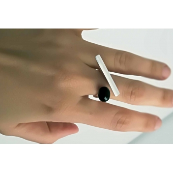 RD3-Black - 3700982252103 - Ceraselle - Bague céramique argenté et noir