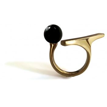 RD4-Black - 3700982252134 - Ceraselle - Bague céramique doré et noir