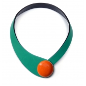 Collier pétrole et céramique orange