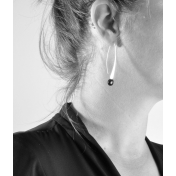 ED10-white - 3700982209077 - Ceraselle - Longues boucles d\'oreille Blanc - 3