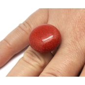 Bague céramique petit modèle Rouge