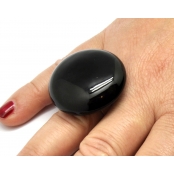 Bague céramique grand modèle Noir