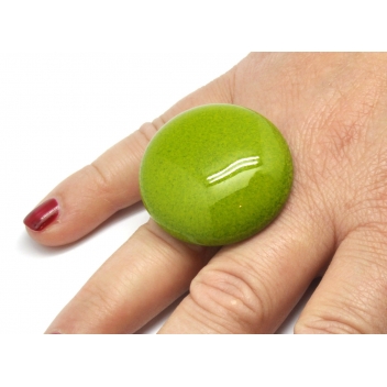 RH1-green - 3700982208940 - Ceraselle - Bague céramique grand modèle Vert pomme - 8