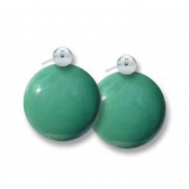 Boucles d'oreille céramique drop Vert turquoise