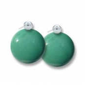 Boucles d\'oreille céramique drop Vert turquoise