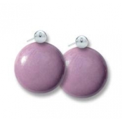 Boucles d'oreille céramique drop Violet