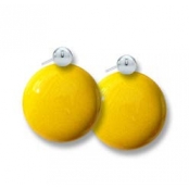 Boucles d'oreille céramique drop Jaune