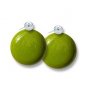 Boucles d\'oreille céramique drop Vert pomme