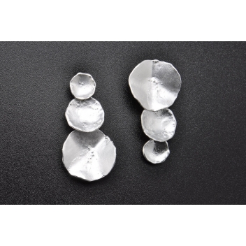 E1665 - 3700982208377 - Georgia Charal - Boucles d'oreille asymétriques Argent 925 - 2