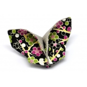 Broche Origami Papillon en tissu Noir
