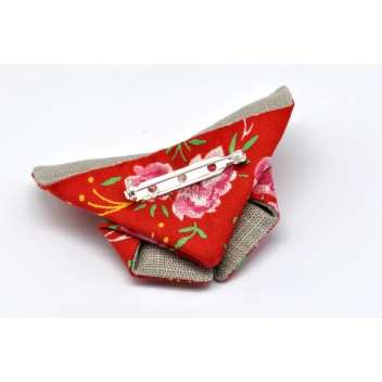  - 3700982216891 - The cocotte - Broche Origami Papillon en tissu Rouge - France - 2