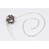 Collier sautoir papier Origami Boule Noir