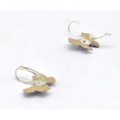 Boucles d\'oreille papier Origami Papillon Violet goutte