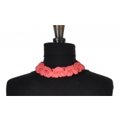 Collier à noeud en Tissu Corail