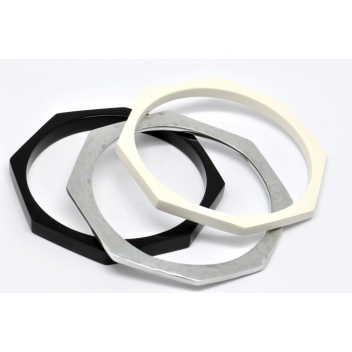 4128 - 3700982206311 - Culture Mix - Bracelet triple résine et métal - 2