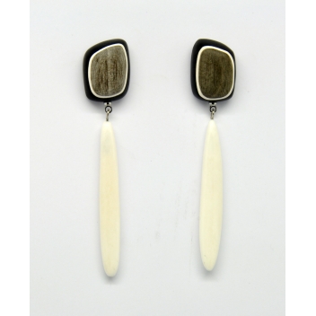 2336a-GR - 3700982206472 - Culture Mix - Boucles d\'oreille en bois et résine - 2