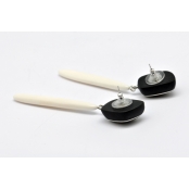 Boucles d\'oreille en bois et résine