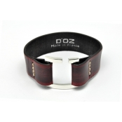 Bracelet homme Cuir bordeaux taille M