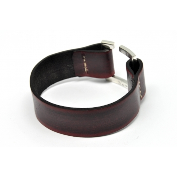 L5014-PM-bordeau - 3700982210950 - D\'OZ pour homme - Bracelet homme Cuir bordeaux taille M - 2