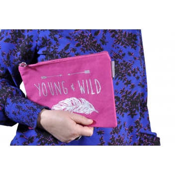 60390 plume - 3700982223462 - Collection CMLPB - Pochette rose Young & wild - 2