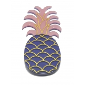 Broche Ananas violet rose