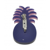 Broche Ananas violet rose