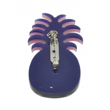 60390 Broche violet rose - 3700982223493 - Collection CMLPB - Broche Ananas violet rose