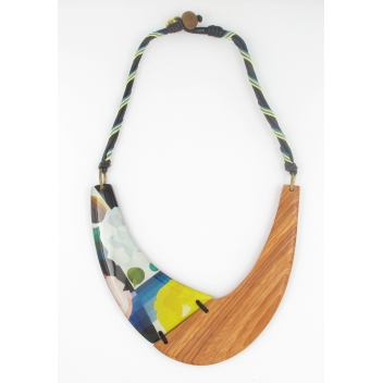 25490 - 3700982203686 - Fanny Fouks - Collier plastron bimatière - 2