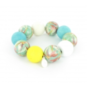 bracelet boule tons bleus