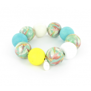 25178 - 3700982203754 - Fanny Fouks - bracelet boule tons bleus - 3