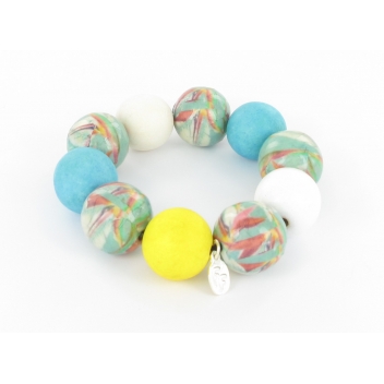 25178 - 3700982203754 - Fanny Fouks - bracelet boule tons bleus