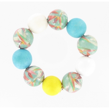 25178 - 3700982203754 - Fanny Fouks - bracelet boule tons bleus - 2
