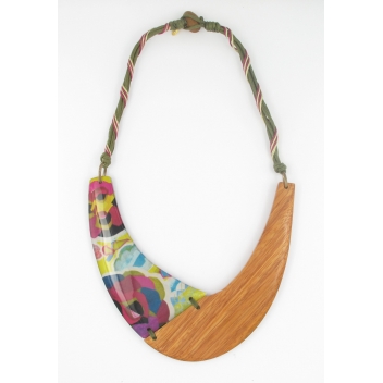 25488 - 3700982203778 - Fanny Fouks - Collier plastron floral bimatière - 2
