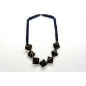 Collier bois Bleu nuit